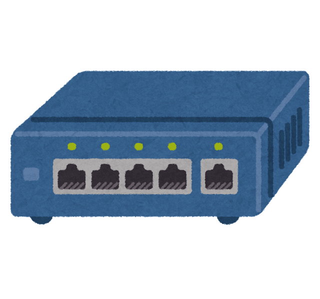 LANハブ 5ポート 100Mbps プラスチック筐体